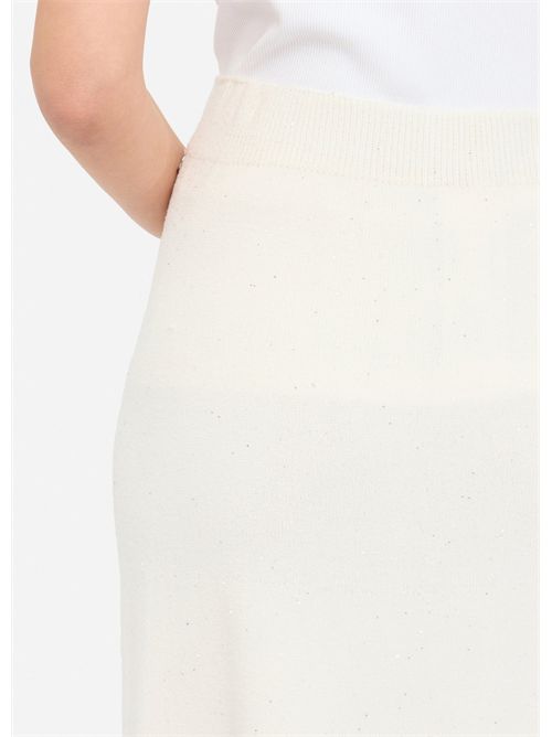 Gonna midi in maglia con paillettes LIU JO | MF5295MA27R/W9167